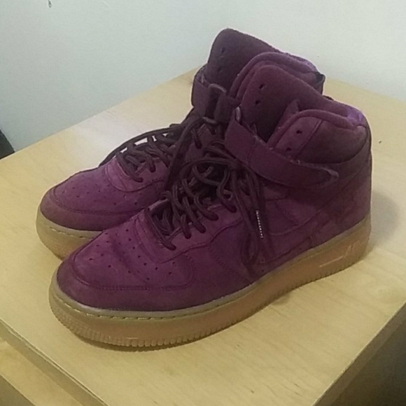 Nike Air Force 1 High WB Bordeaux - Picture 1 of 4
